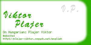viktor plajer business card